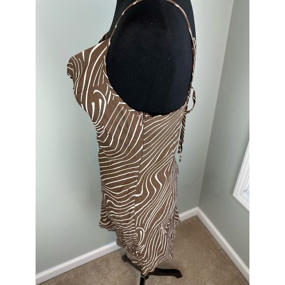 NWT Charlie Holiday Lola Mini Slip Dress Retro Zebra M - Picture 5 of 8
